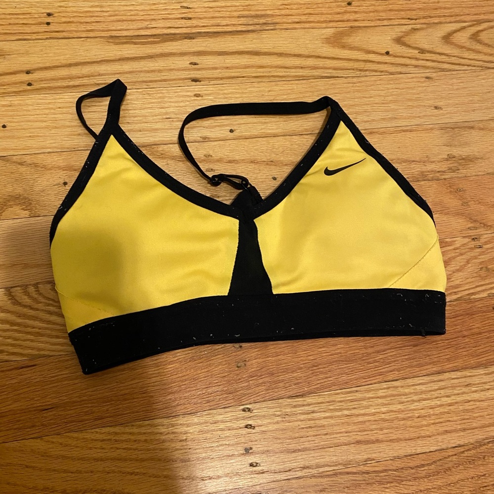 nike yellow sports bra